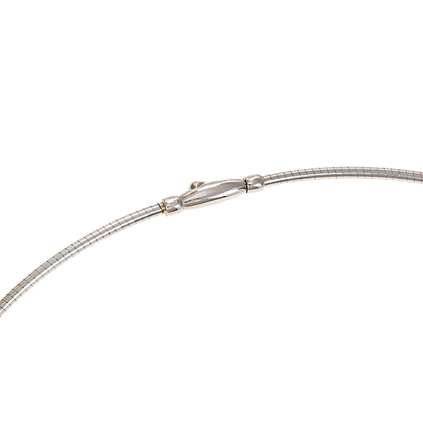 Collier, 18K, Gelb-/Weißgold, Saphire, Brillanten, L42cm