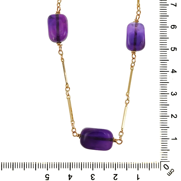 Collier, 8K, Gelbgold, Amethyst