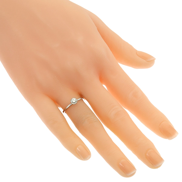 Diamantring, 14K, Weißgold, Brillant 0,18 ct