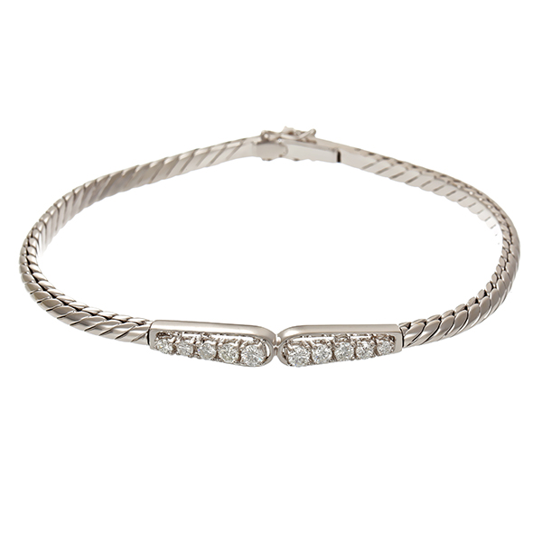 Armband, 14K, Weißgold, Brillanten 