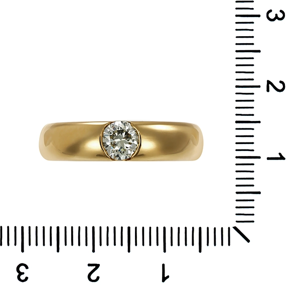 Ring, 14K, Gelbgold, Brillant, 0,50ct