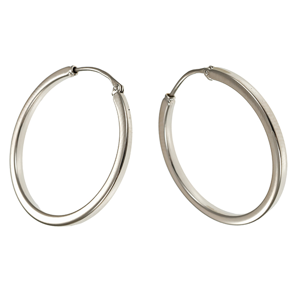 Creolen, 14K, Weißgold