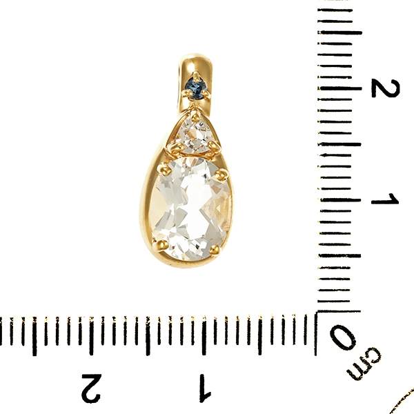 Anhänger, 9K, Gelbgold, Topas