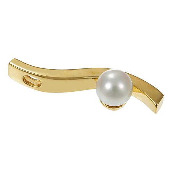 Anhänger, 14K, Gelbgold, Perle
