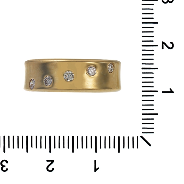 Diamantring, 14K, Gelbgold, Brillanten 0,15 ct
