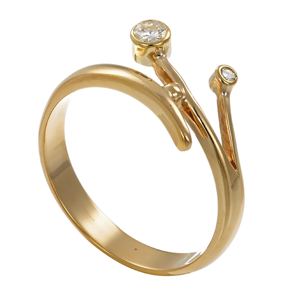 Ring, 8K, Gelbgold, Brillant, Zirkonia