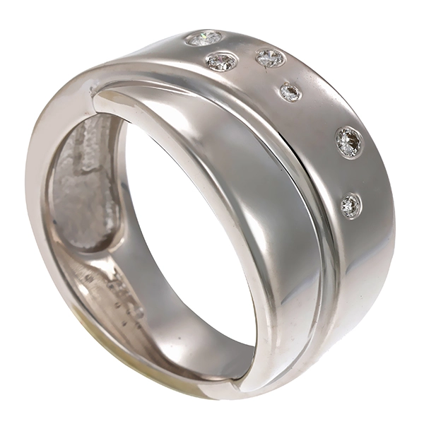 Diamantring, 18K, Weißgold, Brillanten 0,10 ct