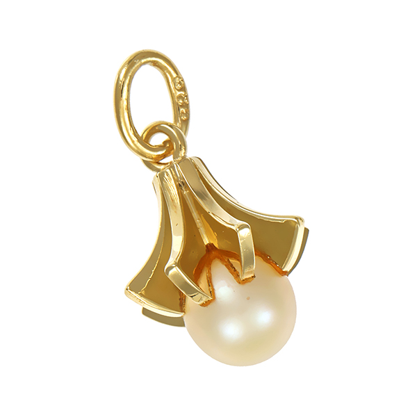 Anhänger, 14K, Gelbgold, Perle