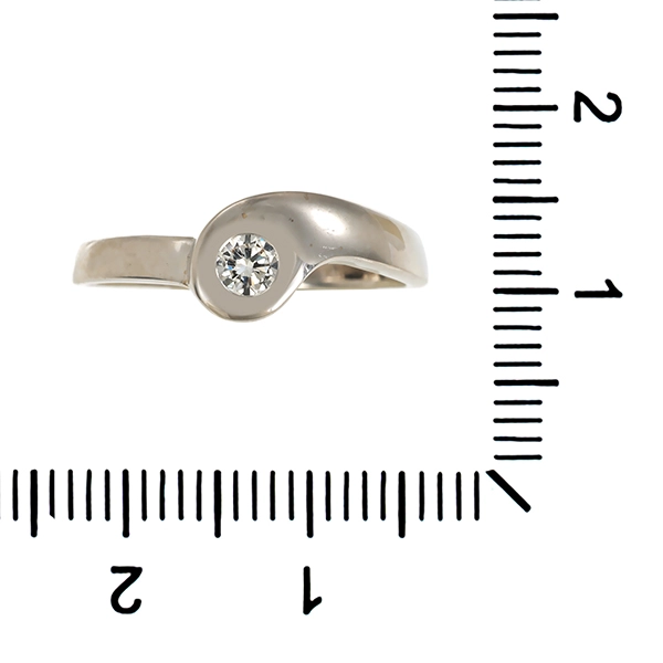 Diamantring, 18K, Weißgold, Brillant