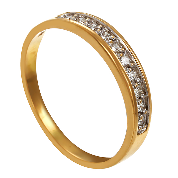 Diamantring, 14K, Gelb-/Weißgold, Brillanten 0,20 ct