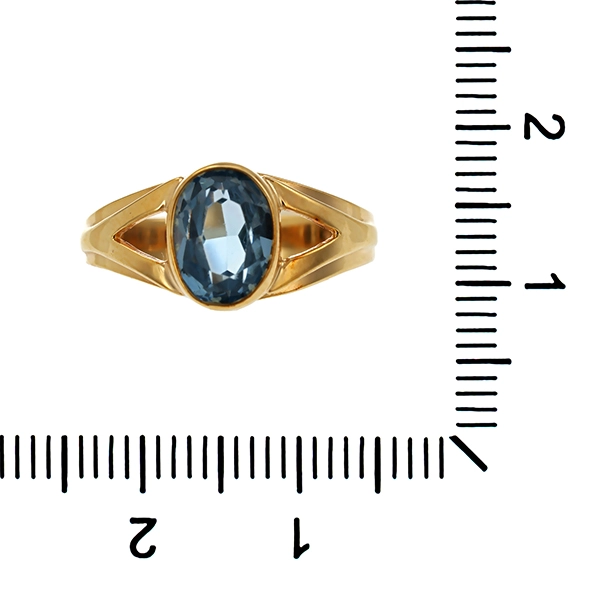 Ring, 8K, Gelbgold, synthetischer Spinell