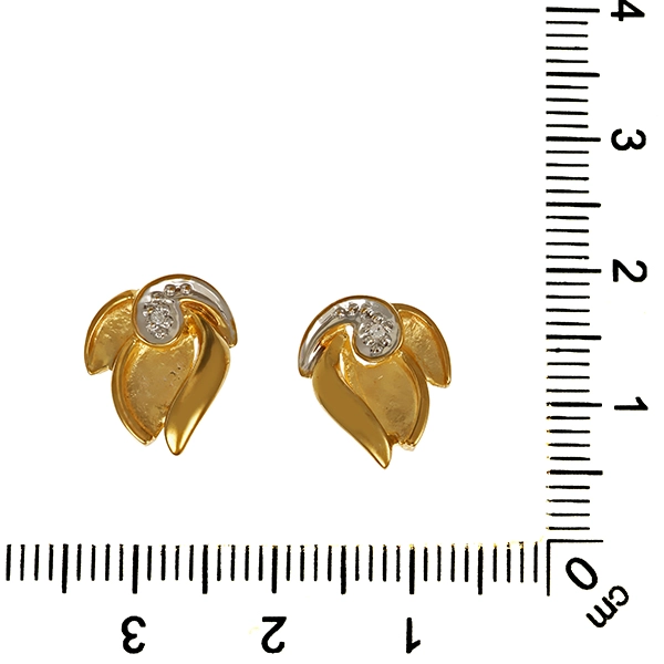 Ohrringe, 8K, Gelb-/Weißgold, Diamant