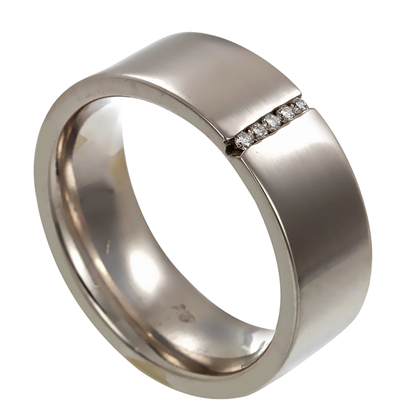 Diamantring, 18K, Weißgold, Brillanten 0,02 ct