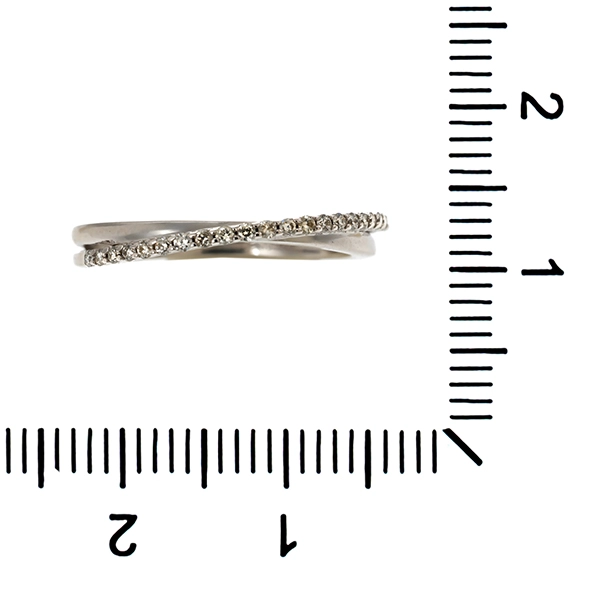 Diamantring, 9K, Weißgold, Brillant