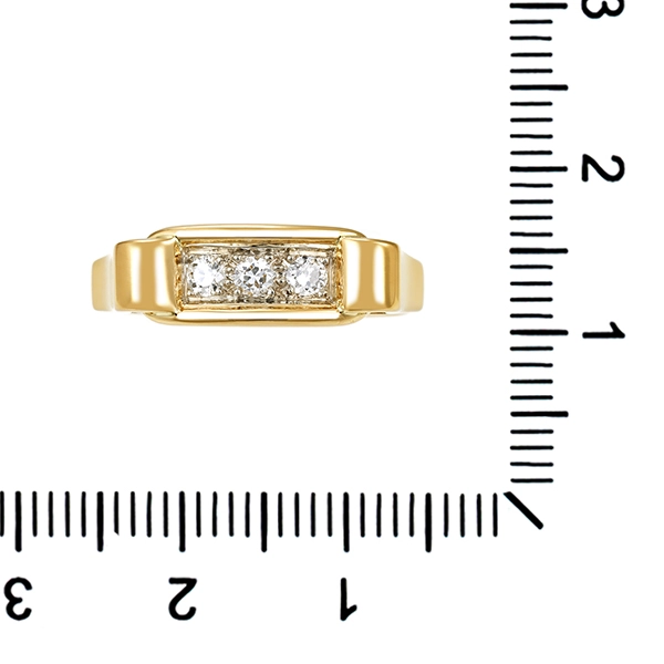 Diamantring, 18K, Gelbgold, Brillanten 0,15 ct
