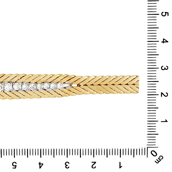 Armband, 14K, Gelbgold, Brillanten