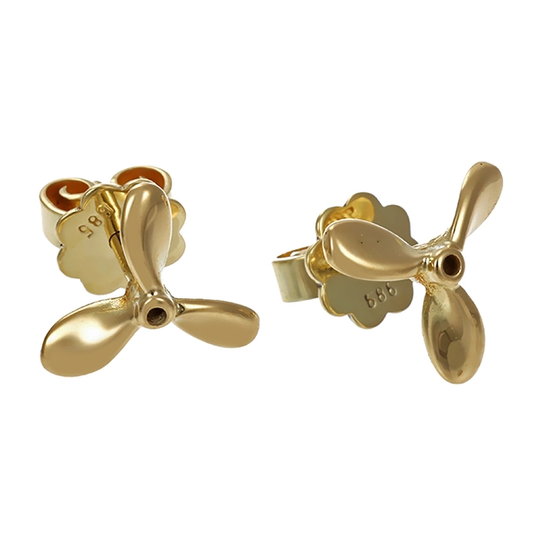 Ohrstecker, 14K, Gelbgold