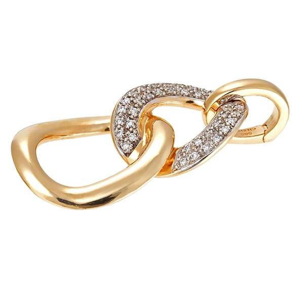 Anhänger, 14K, Gelb-/Weißgold, Brillanten