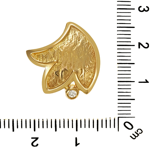 Anhänger, 8K, Gelbgold, Zirkonia