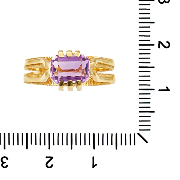 Ring, 14K, Gelbgold, Amethyst