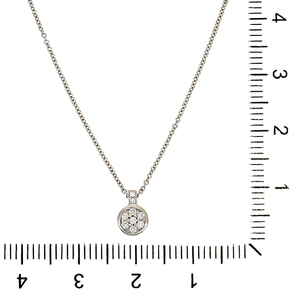 Collier, 14K, Weißgold, Brillanten