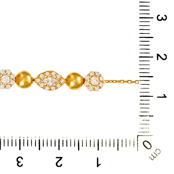 Armband, 18K, Gelbgold, Zirkonia