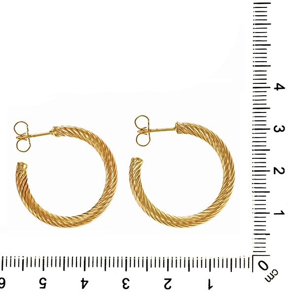 Steckcreolen, 8K, Gelbgold