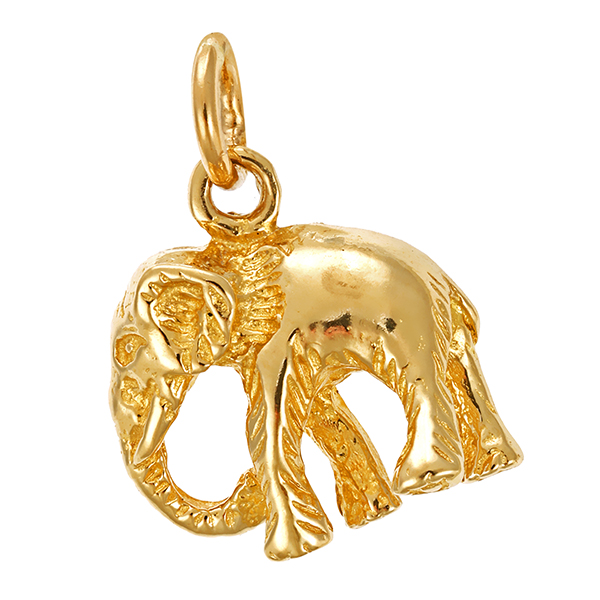 Anhänger, 14K, Gelbgold, Elefant