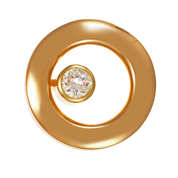 Anhänger, 18K, Gelbgold, Brillant 0,40ct