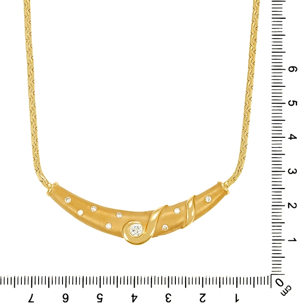 Collier, 18K, Gelbgold, Brillanten