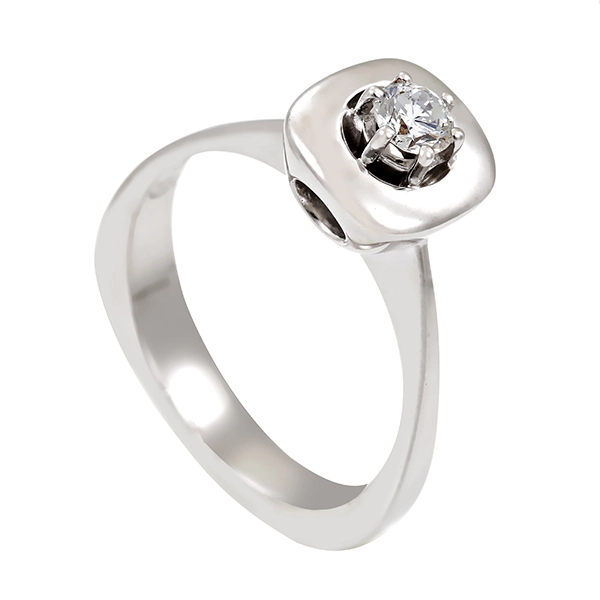 Diamantring, 18K, Weißgold, Brillant 0,20 ct