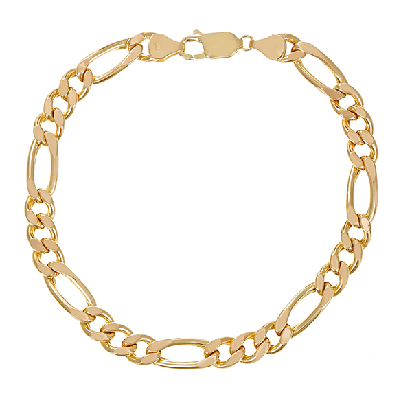 Armband, 14K, Gelbgold, Figaro-