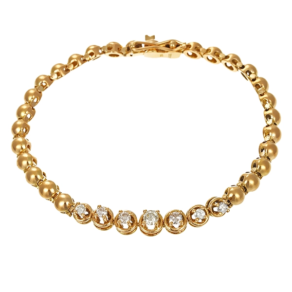 Armband, 18K, Gelbgold, Brillanten