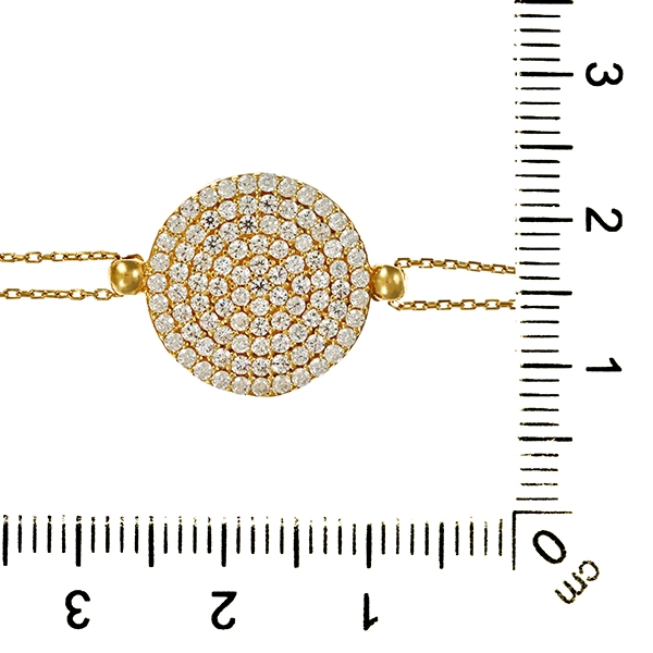 Armband, 14K, Gelbgold, Zirkonia