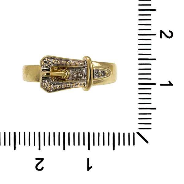 Diamantring, 14K, Gelb-/Weißgold, Diamant