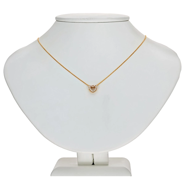 Collier, 14K, Gelbgold, Brillanten, Herz