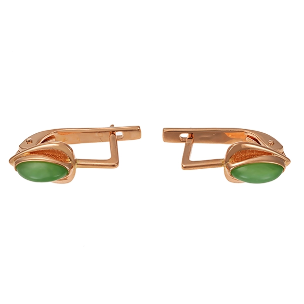 Ohrhänger, 14K, Rotgold, Jade