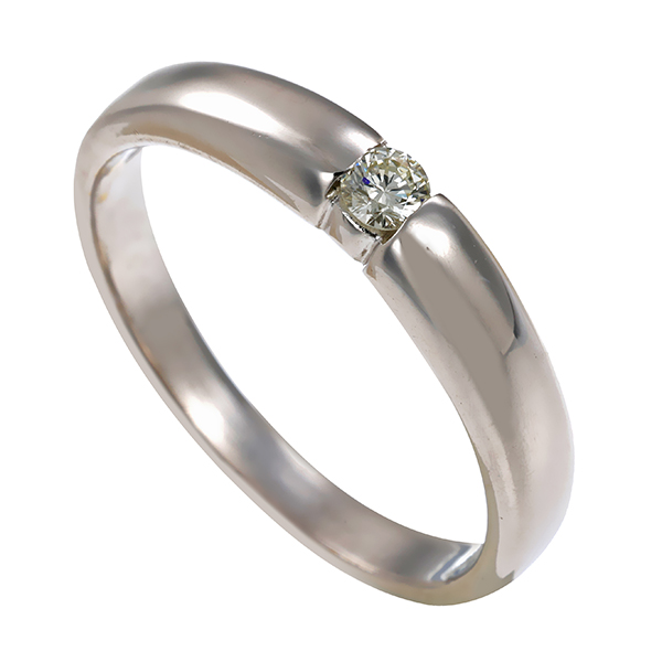 Diamantring, 14K, Weißgold, Brillant