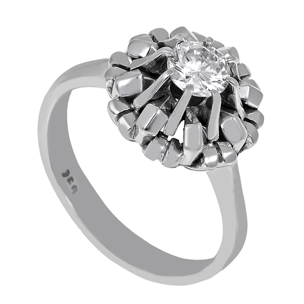 Diamantring, 18K, Weißgold, Brillant 0,45 ct
