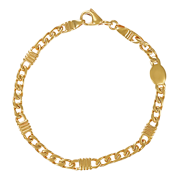 Armband, 14K, Gelbgold, Fantasiemuster, L19cm
