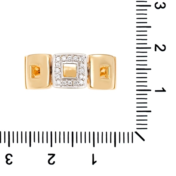 Diamantring, 14K, Gelb-/Weißgold, Brillanten 0,16 ct