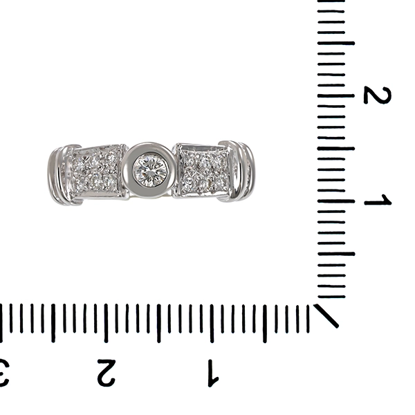Ring, 18K, Weißgold, Brillant, Diamanten