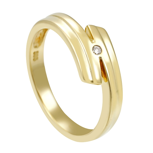 Diamantring, 14K, Gelbgold, Brillant