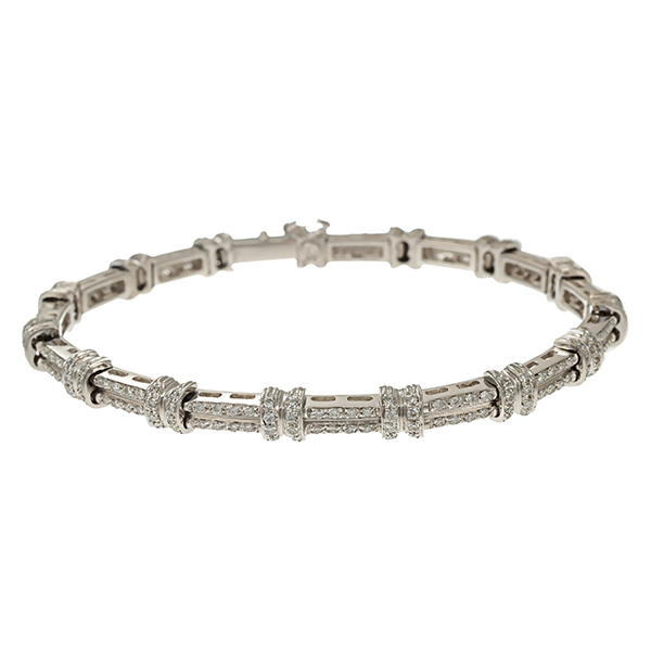 Armband, 18K, Weißgold, Brillanten