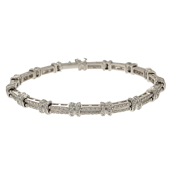 Armband, 18K, Weißgold, Brillanten