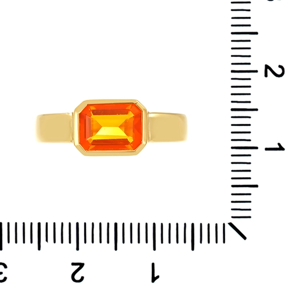 Ring, 18K, Gelbgold, Feueropal