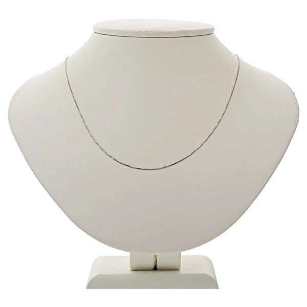 Collierkette, 18K, Weißgold, Venezianer-