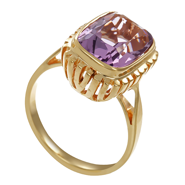 Ring, 8K, Gelbgold, Amethyst