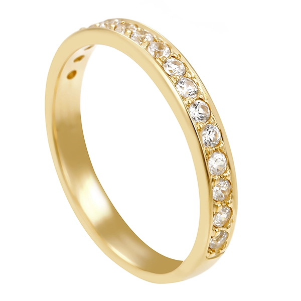 Ring, 14K, Gelbgold, Zirkonia