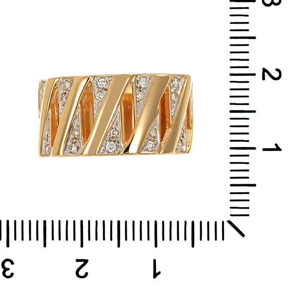 Diamantring, 14K, Gelbgold, Brillanten 0,36 ct